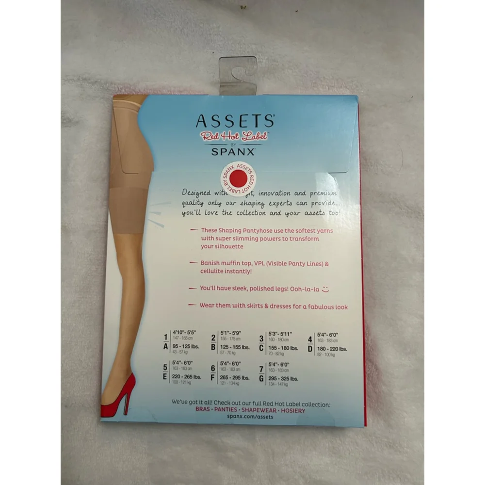 NWT Women's Assets by Spanx Pantyhose Size 6/F Black